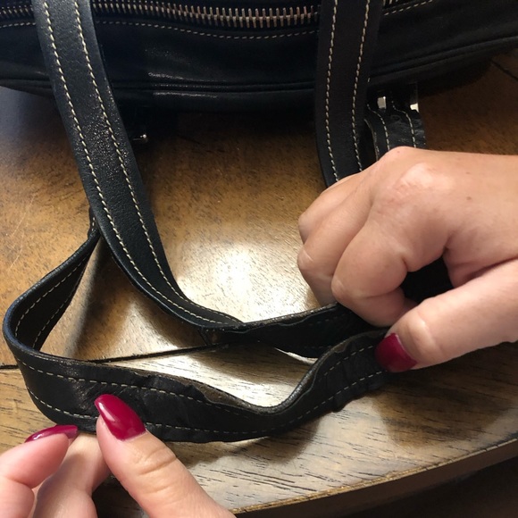 Vintage Black Prada, soft lambskin, leather satchel bag. - Picture 6 of 6